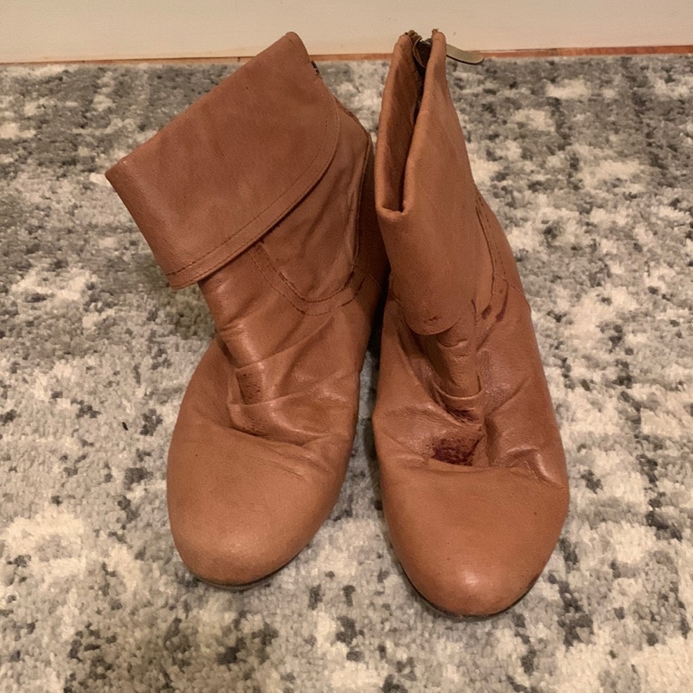 Cute brown shabby chic boots